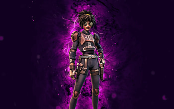 Battlesuit Slone, , violet neon lights, Fortnite Battle Royale, Fortnite characters, Battlesuit Slone Skin, Fortnite, Battlesuit Slone Fortnite HD wallpaper