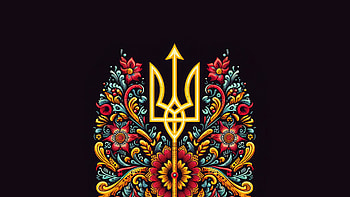 Ukraine Spirit in : Vibrant Trident Elegance, Ukraine HD wallpaper