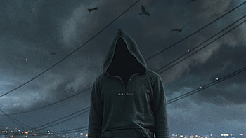 Anonymus Boy In Dark Night , anonymus, hoodie, artist, artwork, digital-art HD wallpaper