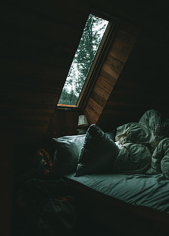 Dark, Miscellanea, Miscellaneous, Window, Room, Pillow, Bed HD phone wallpaper