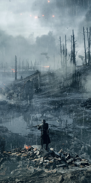 landscape, rain, soldier, video game, Battlefield 1 HD phone wallpaper