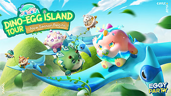 : Dino-Egg Island Tour in Eggy Party, video game, Eggy Party HD wallpaper