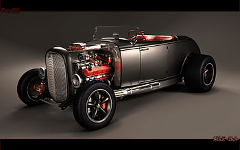 Hotrod Ford32, ford32, retro, hotrod, car HD wallpaper