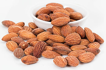 Food, Nuts, Plate, Fried, Almond HD wallpaper