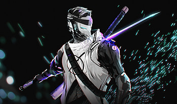 White Ninja Demon , ninja, anime, anime-boy, artstation HD wallpaper
