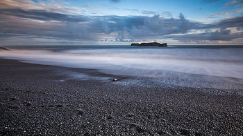 Black Stones Iceland, iceland, nature, sea, sky HD wallpaper