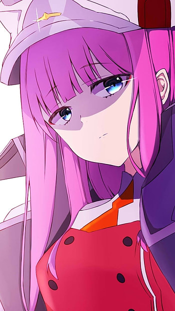 Zero Two, hat, coat, Zero Two (Darling in the FranXX), blue eyes, uniform, lollipop, pink hair, long hair, Anime, Darling in the FranXX HD phone wallpaper