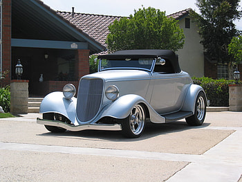 33 Roadstr, ford, silver, custom, coupe HD wallpaper