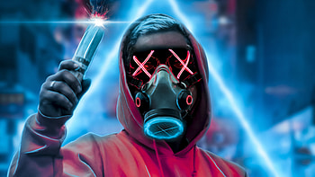 Face Mask Smoke Bomb , mask, smoke, artist, artwork, digital-art, hoodie, anonymus HD wallpaper