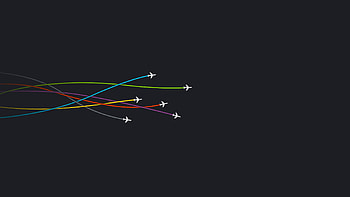 Aircrafts on Dark Background HD wallpaper