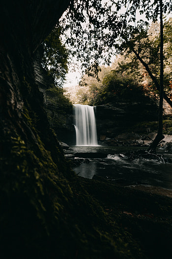 Nature, Stones, Waterfall, Precipice, Break, Flow HD phone wallpaper