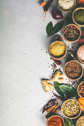 Healthy ingredients, Flavorful spices, Food graphy background, Nutritious cooking HD phone wallpaper
