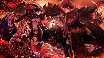 Devilish Kingdom, Pixiv Fantasia, Devilish Land, Beauty, Wall, BG, Anime, Girl, Colours, New, Pixiv Fallen Knight HD wallpaper