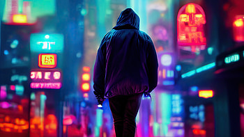 Hoodium Neon, hoodie, neon, artist, artwork, digital-art HD wallpaper