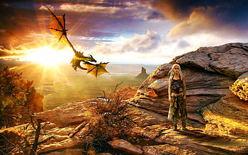 Khaleesi With Dragon Game Of Thrones, game-of-thrones, dragon, tv-shows HD wallpaper