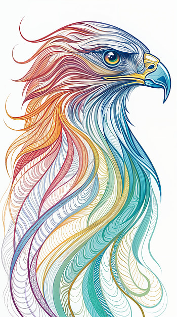 Vibrant Hawk: A Stunning , colorful, bird HD phone wallpaper