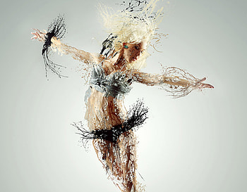 Liquid Dancer, dancer, abstract, woman, liquid HD wallpaper