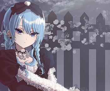 Hoshimachi Suisei, hololive, Hoshimachi Suisei, Anime, Virtual Youtuber HD wallpaper