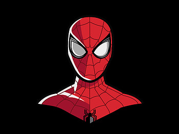 Spiderman Minimal, spiderman, superheroes, artist, artwork, digital-art, behance, minimalism, minimalist, dark, black HD wallpaper