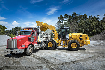 Vehicles, Wheel Loader, Dump Truck, Kawasaki 80Z7, Kenworth 113 HD wallpaper