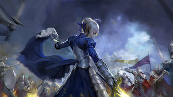 Saber, artwork, warrior HD wallpaper