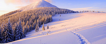 Mountain, Winter HD wallpaper