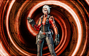 Blockade Runner, orange grunge background, Fortnite, vortex, Fortnite characters, Blockade Runner Skin, Fortnite Battle Royale, Blockade Runner Fortnite HD wallpaper