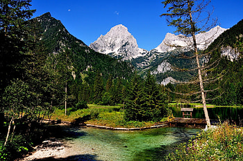HINTERSTODER AUSTRIA, mountains, hinterstoder, lake, berge HD wallpaper