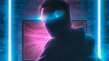 Hacker World Computer, artist, neon HD wallpaper