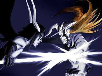 Ulquiorra vs Ichigo, ulquiorra, bleach, fight, ichigo HD wallpaper