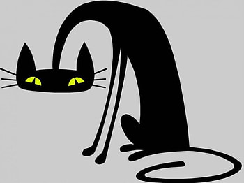 Black Cat, cat, black, green eyes HD wallpaper