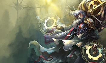 Zilean - The Chronokeeper, chronokeeper, the chronokeeper, splash, fantasy, video game, cg, league of legends, , chronokeeper splash, zilean HD wallpaper