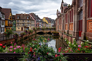 Cities, Building, France, Bridge, Channel, Colmar HD wallpaper