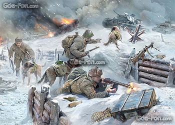 Soviet troops approach Gumrak Airfield, 23 January 1943, Stalingrad | WW2 War Art | Pinterest | Troops HD wallpaper