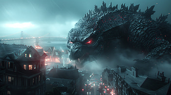 Apocalyptic Godzilla | Post-Apocalyptic Movie Monster Background, movie, Godzilla, post apocalyptic HD wallpaper