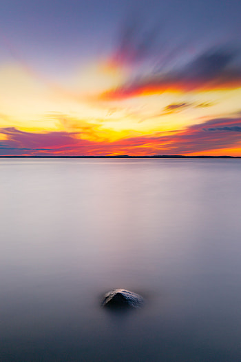 Landscape, Nature, Sunset, Horizon, Lake, Calm HD phone wallpaper