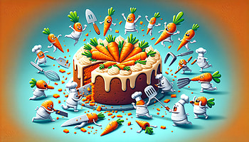 Delightful Carrot Cake Celebration, carrot cake, cartoon, carrot, animation HD wallpaper