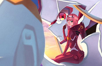 Anime Girl Pink Hair Zero Two Darling In The FranXX, darling-in-the-franxx, zero-two-darling-in-the-franxx, anime-girl, anime, artist, artwork, digital-art HD wallpaper
