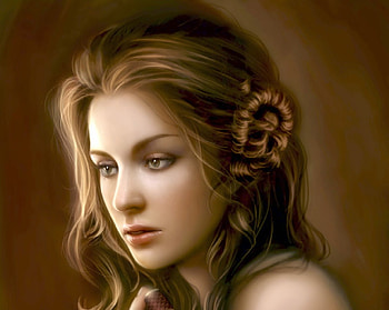 Fantasy girl, art, fantasy, face, cris ortega, girl, demon HD wallpaper