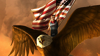 Drawing, American Flag, Misc, Political, Bald Eagle, Eagle, Flag, Stephen Colbert HD wallpaper
