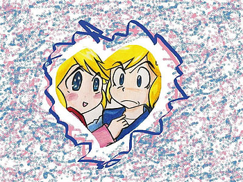 Red And Blue-Striped Love, blue, stripes, colorful, red, video games, zelda, four swords, heart HD wallpaper