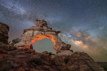 Arches Monument Valley, Utah, desert, stars, nature, usa HD wallpaper