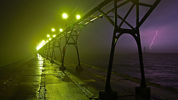 Cities, Rivers, Night, Shine, Light, City Lights, Bridge HD wallpaper