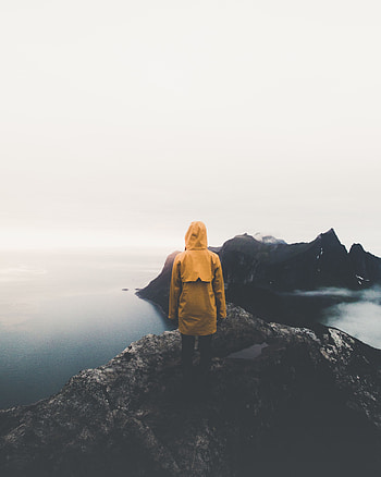 Nature, Mountains, Seclusion, Privacy, Fog, Loneliness, Norway, Hood, Senja HD phone wallpaper