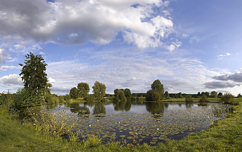 Teich-Landschaft HD wallpaper
