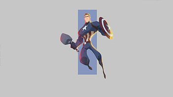 Captain America Minimalism, captain-america, superheroes, artwork, art, digital-art, minimalism, artstation HD wallpaper