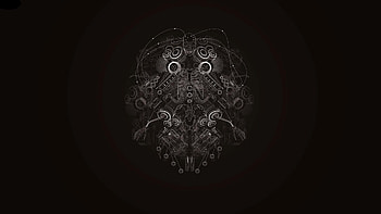 Abstract Black Background Dark Futuristic Lines Skeletons Skulls Techno HD wallpaper