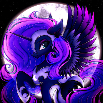 Luna, mlp, electric blue, magenta, princess luna HD phone wallpaper
