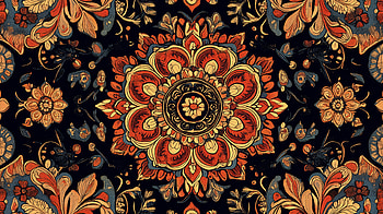 Vibrant Boho Pattern - Ultra, boho pattern, floral pattern, mandala, vintage style HD wallpaper