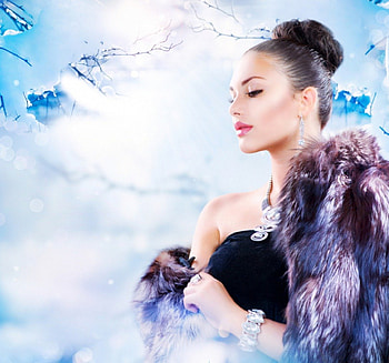 Lady, winter, model, subbotina anna, beauty HD wallpaper